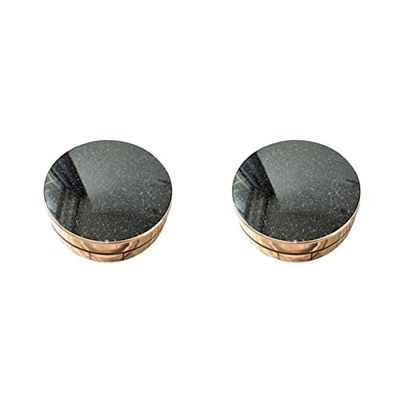 Healifty Travel Black Pressed Portable Two-layers Compact Puff Make Makeup Container Foundation Holder Outdoor for up Bb Women Loose With Blusher Round Cushion Diy Sponge