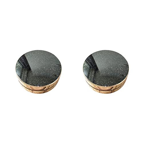 Healifty Travel Black Pressed Portable Two-layers Compact Puff Make Makeup Container Foundation Holder Outdoor for up Bb Women Loose With Blusher Round Cushion Diy Sponge