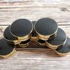 Healifty Travel Black Pressed Portable Two-layers Compact Puff Make Makeup Container Foundation Holder Outdoor for up Bb Women Loose With Blusher Round Cushion Diy Sponge view 3