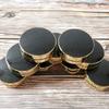 Healifty Travel Black Pressed Portable Two-layers Compact Puff Make Makeup Container Foundation Holder Outdoor for up Bb Women Loose With Blusher Round Cushion Diy Sponge view 4