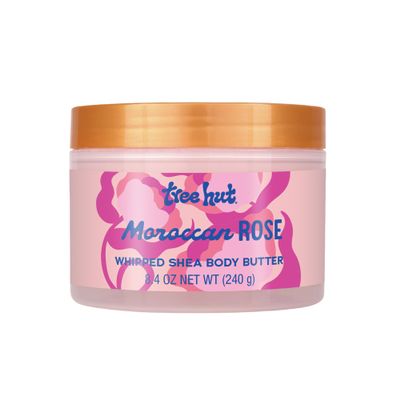 Tree Hut Moroccan Rose Whipped Shea Body Butter, 8.4oz, Lightweight, Long-lasting, Hydrating Moisturizer with Natural Shea Butter for Nourishing Essential Body Care