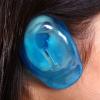 Socobeta 2pcs Blue Ear Cover Anti Staining Plastic Guard Protects Earmuffs From The Dye Hairdressing Bathing Shower Ear Prtotection for Home Salon Use view 4