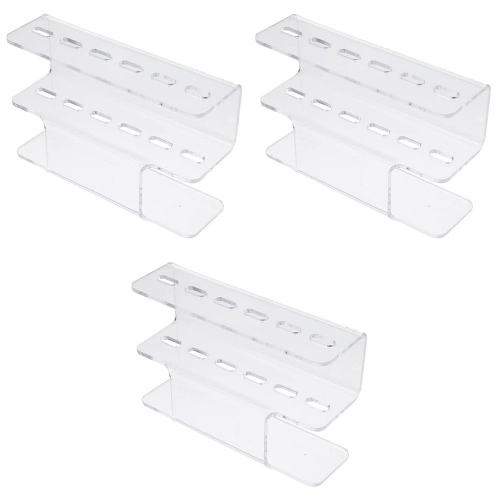 Tofficu 3pcs Acrylic Tweezers Display Holder Rack for Eyelash Extension Tools Organize and Store Tweezers Neatly Salon Space-saving Makeup Accessories Stand