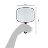 ForPro Professional Collection Premium Hand Mirror with Handle, 6.3" W x 9.6" L, Multi-Purpose Handheld Mirror with Distortion-Free Reflection, Black view 3