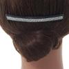 Black Acrylic With Clear Crystal Accent Hair Comb - 11cm view 3