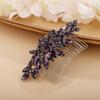 BERYUAN Crystals Hair Comb for Bride for Women for Girls Cute Teardrop Hair Comb Slide Multi-Color Purple view 3
