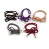 5 Multicoloured Bow with Gold Tone Bead Design Hair Elastic Set/Ideal For School view 1