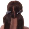 5 Multicoloured Bow with Gold Tone Bead Design Hair Elastic Set/Ideal For School view 2