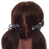 5 Multicoloured Bow with Gold Tone Bead Design Hair Elastic Set/Ideal For School view 3