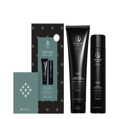 Awapuhi Wild Ginger by Paul Mitchell Repair Holiday Gift Set, Shampoo + Conditioner, For Dry, Damaged Hair