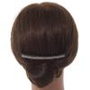 Black Acrylic With Pink/AB Crystal Accent Hair Comb - 11cm view 2
