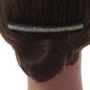 Black Acrylic With Pink/AB Crystal Accent Hair Comb - 11cm view 3