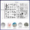 Biutee Nail Stamping Plate Nail Stamper Kit with Stamper & Scraper, Large Nail Art Stamping Plate French Line Lace Flower Leaves Animal Star Space Design DIY Nail Stamping Kit view 2