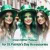 DAGEDA Green Body Glitter Gel, St Patricks Day Face Glitters Body Sequins Shimmer, Chunky Glitter for Face Hair Nails, Mardi Gras Decorations Festival Glitter Makeup 50ml view 2