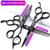 6 Inch Black Hairdressing Scissors Salon Hairdressing Tool Stainless Steel Hair Cutting Hair Thinning Hairdressing Scissors (6 inch 3PC-B) view 2
