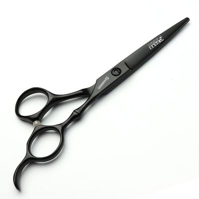 6 Inch Black Hairdressing Scissors Salon Hairdressing Tool Stainless Steel Hair Cutting Hair Thinning Hairdressing Scissors (6 inch cutting)