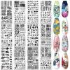 Biutee Nail Stamper Kit 22Pcs Gel Nail Stamping Kit 12Pcs Nail Stamping Plates 8Pcs Gel Stamping Polish, Silicone Stamper Scraper Flower Lace Holiday Stamp Template Christmas Gift for Women view 2