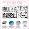 Biutee Nail Stamper Kit 22Pcs Gel Nail Stamping Kit 12Pcs Nail Stamping Plates 8Pcs Gel Stamping Polish, Silicone Stamper Scraper Flower Lace Holiday Stamp Template Christmas Gift for Women view 3