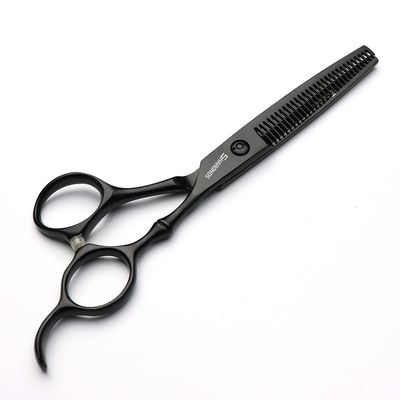 6 Inch Black Hairdressing Scissors Salon Hairdressing Tool Stainless Steel Hair Cutting Hair Thinning Hairdressing Scissors (6 inch thinning)