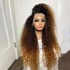13x6 Curly HD Transparent Lace Front Human Wig for Women Ombre 1B30 Colored Brazilian Remy Hair With Baby Hair Pre Plucked Natural Hairline Bleached Knots Glueless Wig 150% Density 18 Inch view 1