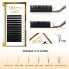 QUEWEL Easy Fan Lash Extensions 0.10mm CC Curl Eyelash Extensions 8-15mm Mixed Lash Trays Matte Black Ultra Lightweight C CC D DD Curl Volume Lashes Self Fanning Lashes (0.10CC Mix8-15mm) view 4