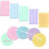Facial Sponge Compressed,240 Count PVA Professional Makeup Removal Wash Round Face Sponge Pads Exfoliating Cleansing for Women,Yellow,Pink,Purple,Blue,Green view 1