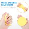 Facial Sponge Compressed,240 Count PVA Professional Makeup Removal Wash Round Face Sponge Pads Exfoliating Cleansing for Women,Yellow,Pink,Purple,Blue,Green view 3
