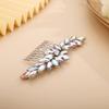 BERYUAN AB Color Crystal Hair Comb Slide for Brides Wedding Handmade Hair Accessories for Women Girls Pink 9 view 3