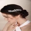 BERYUAN AB Color Crystal Hair Comb Slide for Brides Wedding Handmade Hair Accessories for Women Girls Pink 9 view 4