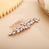 BERYUAN Wedding Crystal Flowers Hair Comb for Bride Women Girls Multi-Color Hair Comb Slide Rose Gold view 3
