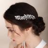 BERYUAN Wedding Crystal Flowers Hair Comb for Bride Women Girls Multi-Color Hair Comb Slide Rose Gold view 4