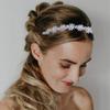 Aoligrace Cubic Zirconia Floral Wedding Bride Headband Zircon Prom Party Headpiece for Women CZ Bridal Tiara Hair Accessories view 2