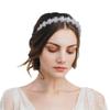 Aoligrace Cubic Zirconia Floral Wedding Bride Headband Zircon Prom Party Headpiece for Women CZ Bridal Tiara Hair Accessories view 3