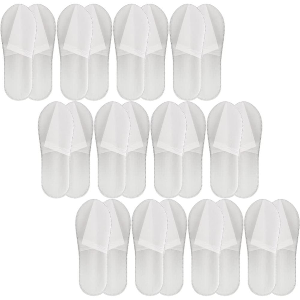 20 Pairs Disposable Slippers Home Slippers Women Guest Hotel Spa for Men Bulk Indoor for Guests Bathroom Bridesmaid