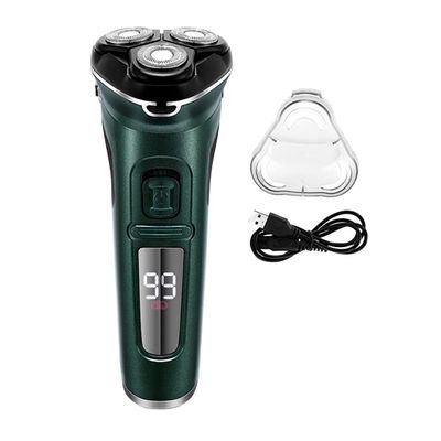 Head Shavers for Bald Men, Powerful Cordless LCD Electric Shaver with Charger Base Wet Dry Beard Electric Razor Rechargeable Facial Shaving Machine For Men (Color : Green)