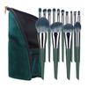 Feiyxu 14Pcs Green Synthetic Makeup Brush Set with Professional Foundation, Powder, Concealer, Eyeshadow, Blush Brushes view 1
