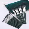 Feiyxu 14Pcs Green Synthetic Makeup Brush Set with Professional Foundation, Powder, Concealer, Eyeshadow, Blush Brushes view 4