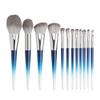 Feiyxu Makeup Brush Set 12pcs Makeup Brushes Set Powder Foundation Brush Eye Shadow Eyebrow Professional Blush Makeup Brush Tools (Color : Blue) view 1