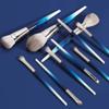 Feiyxu Makeup Brush Set 12pcs Makeup Brushes Set Powder Foundation Brush Eye Shadow Eyebrow Professional Blush Makeup Brush Tools (Color : Blue) view 4