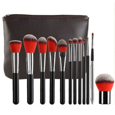 Feiyxu Makeup Brush Set 12 PCs Professional Premium Synthetic Make Up Brushes for Blending Powder Blush Concealers Eyeshadow Foundation Brush with Travel Makeup Bag