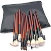 Feiyxu Makeup Brush Set 26 Premium Makeup Brush Set Mahogany Makeup Brush Beauty Tools Set Premium Synthetic Foundation Face Powder Blush Eyeshadow Brushes Kit,Eyeliner Brushes view 4