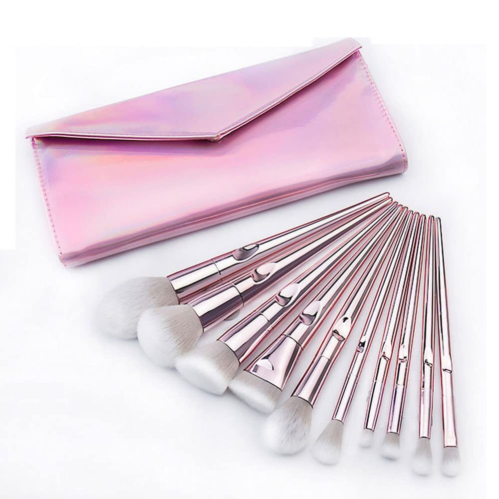 Feiyxu Makeup Brushes Set 10 PCS Premium Synthetic Foundation Powder Concealers Eye Shadows Blush Makeup Brushes