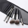 Feiyxu Makeup Brushes Set 5PCS Double Ended Portable Mini Cosmetic Brushes Kit for Foundation, Eyeshadow, Blush Make Up Brushes,w/Pouch view 4