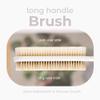 MainBasics Back Scrubber for Shower  Long Handle Dual-Sided Brush for Body Wash & Scrubbing with Exfoliating & Soft Bristles (White, Plastic) view 2