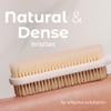 MainBasics Back Scrubber for Shower  Long Handle Dual-Sided Brush for Body Wash & Scrubbing with Exfoliating & Soft Bristles (White, Plastic) view 3