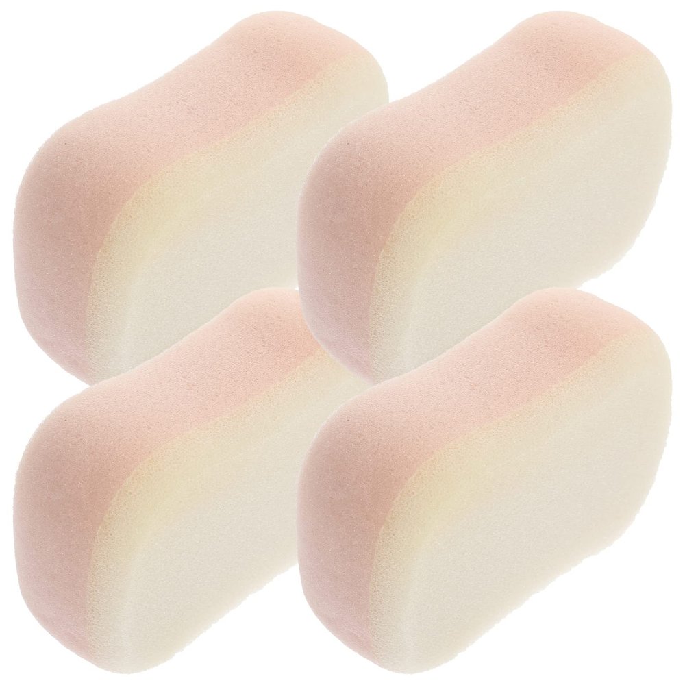 4pcs Soft Bath Sponges Gentle Soothing Shower Sponge Loofah Body Scrubber Exfoliating Cleaning Loofahs Sponge for