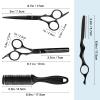 11Pcs Professional Hair Scissors Set,Stainless Steel Barber Supplies Including Straight Shears, Thinning Shears, and Hair Thinning Knife Multifunctional Salon Tools and Gifts for Friends and Family view 3