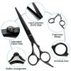 11Pcs Professional Hair Scissors Set,Stainless Steel Barber Supplies Including Straight Shears, Thinning Shears, and Hair Thinning Knife Multifunctional Salon Tools and Gifts for Friends and Family view 4