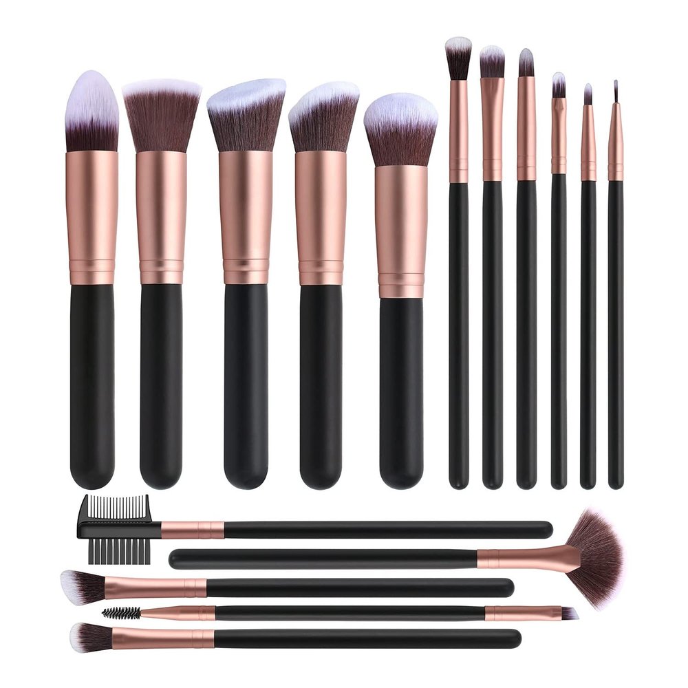 Feiyxu Makeup Brush Set 16 Pcs Professional Premium Synthetic Makeup Brush Set with Case, Foundation Eye Travel Make up Brushes Sets,Eyeliner Brushes