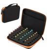 63 Slots Portable Essential Oil Storage Bag EVA Aromatherapy Essential Oil Storage Anti-Crash Case Storage Box for Home Traveling Moving House(Orange) view 1